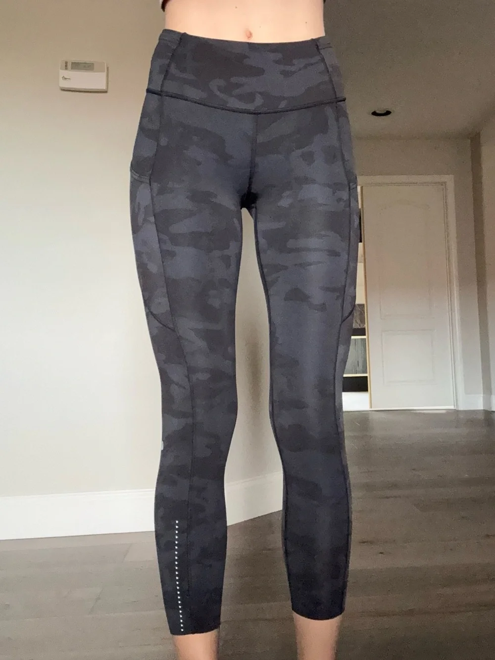 Lululemon High-Waist Gray Camo Compression Leggings - Women